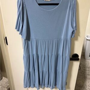 Beeson River Light Blue Tiered Tunic Top